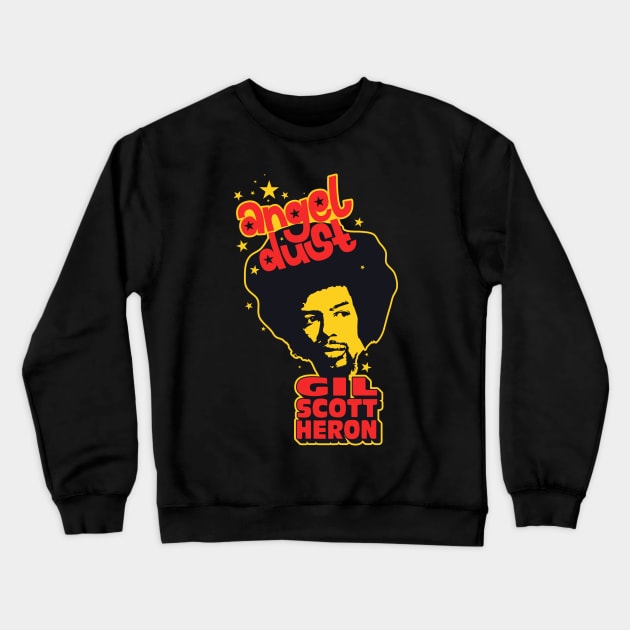 Gil Scott-Heron 'Angel Dust' Logo for Shirts & Apparel | Tribute to the Legendary Artis Crewneck Sweatshirt by Boogosh